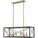 Surrey 6 Light 34 inch Matte Black/Vintage Brass Chandelier Ceiling Light